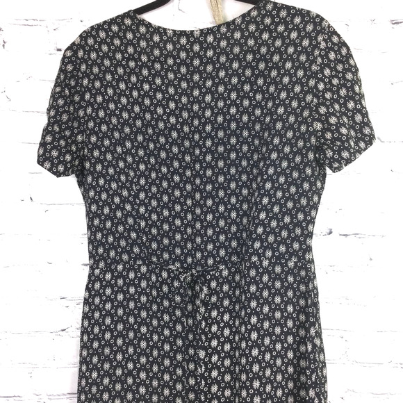 VTG Nathalie Seaver Women's Geometric Round Neck Short Sleeve Black Maxi Dress 1 - Picture 5 of 12